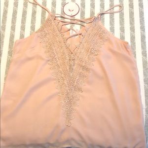 Vintage buckle Lacy tank top